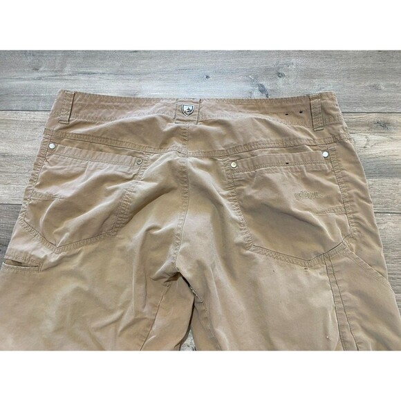 Kuhl Renegade Klassik Mens 36X32 Chino Khaki Beige Hiking Cargo Pant DISTRESSED - Picture 9 of 12
